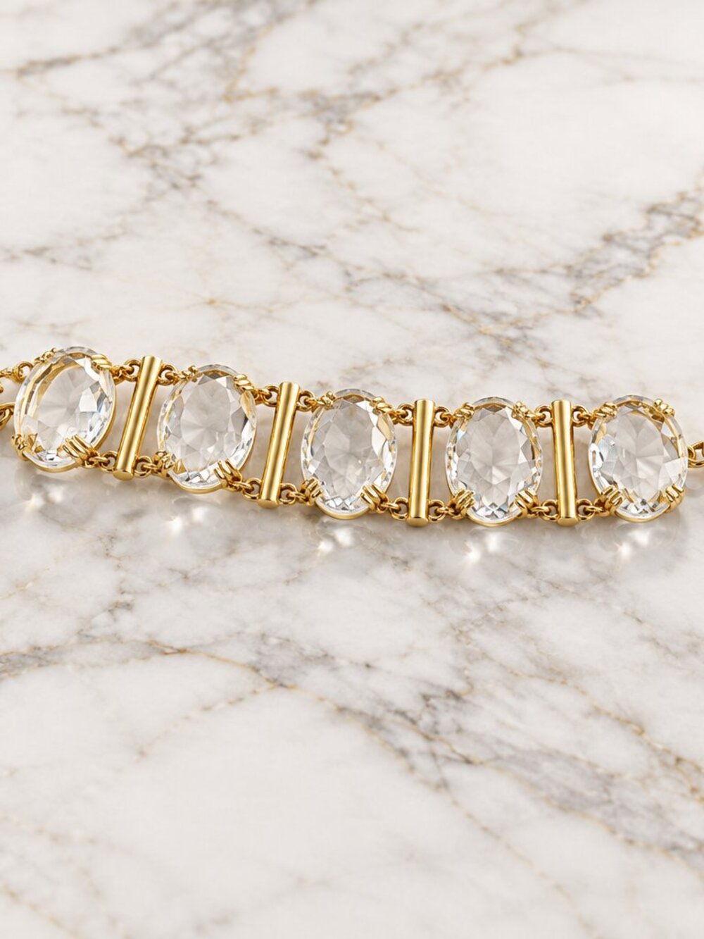 Gold-Tone Statement Panel Bracelet